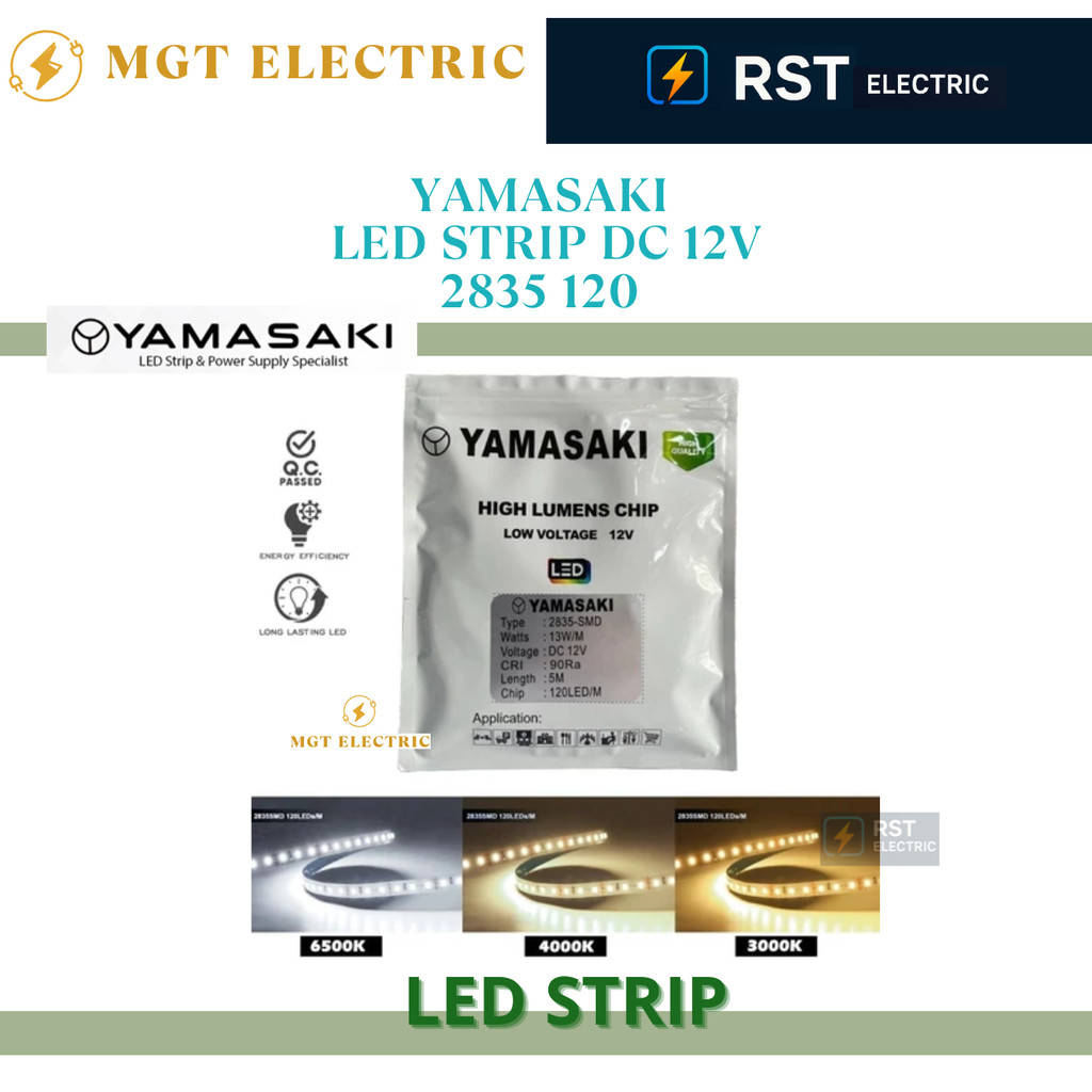 LED STRIP Yamasaki 2835 120Led 12v Warm White Natural White Cool White