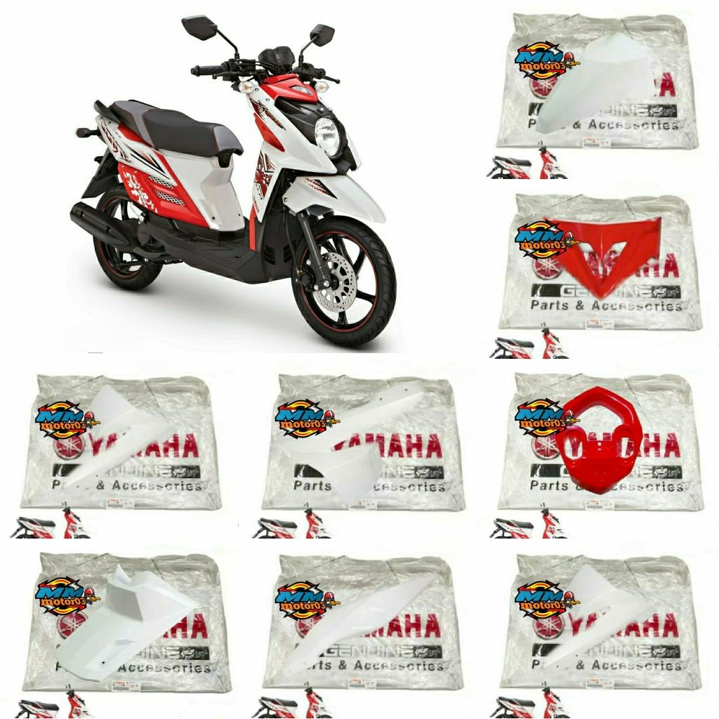 BODY BODI HALUS FULL SET XRIDE 115 PUTIH ORIGINAL YGP GENUINE PARTS