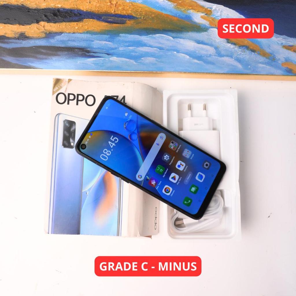 OPPO RENO 5F 8/128 GB GRADE C - MINUS HP SECOND ORIGINAL SINAR MUTIARA CELL
