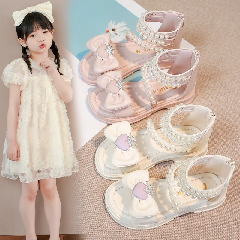 KEENAN Sandal Anak Perempuan Fashion Mutiara Love