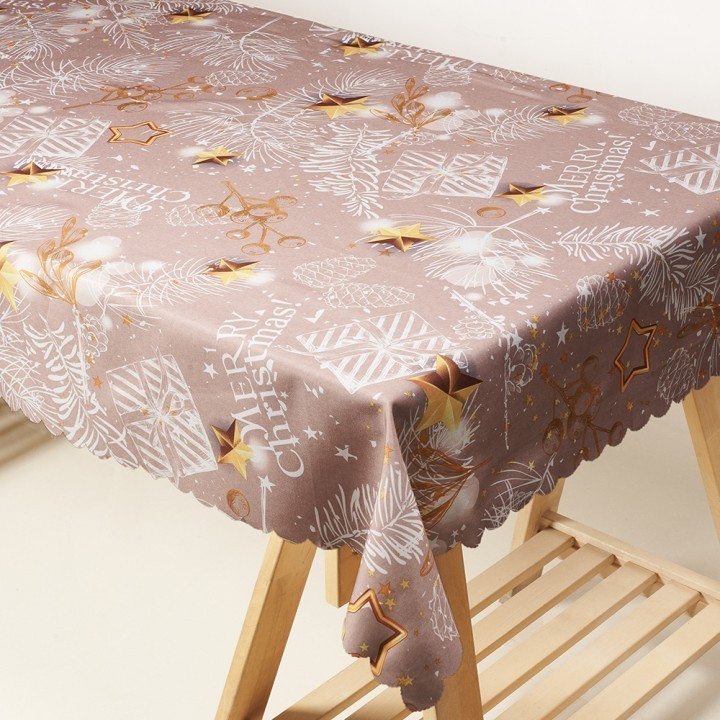 Taplak Meja Natal 73 x 73 cm-Taplak Meja Motif Natal-Taplak Meja Tamu