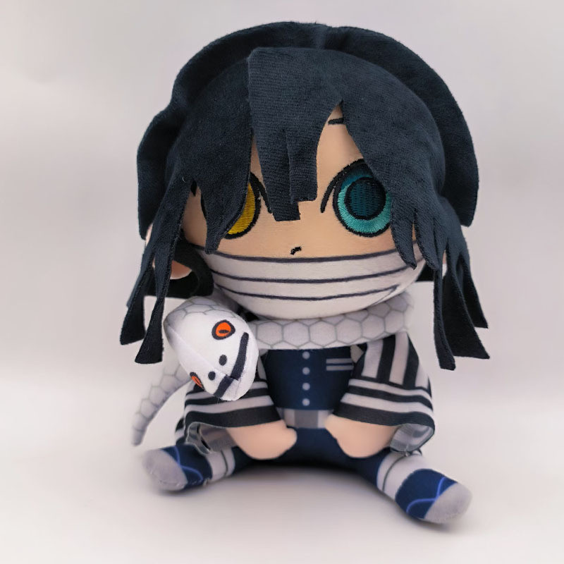 Anime Demon Slayer Plush Toys Cartoon Figure Kyoumei Iguro Obanai Sanemi Uzui Tengen Doll Stuffed Pl