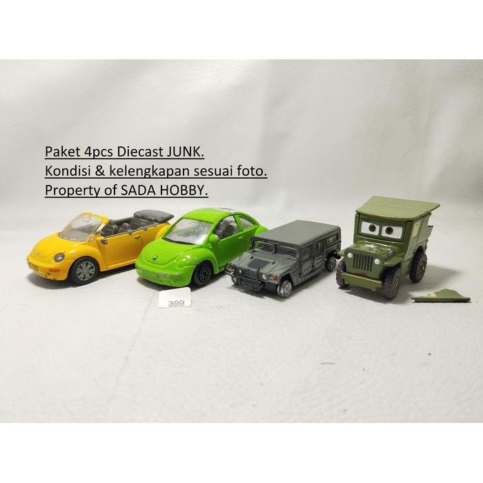 Paket Diecast 4pcs Siku Volkswagen New Beetle Welly VW New Beetle Cars Sarge Unit Only JUNK SBAtoys