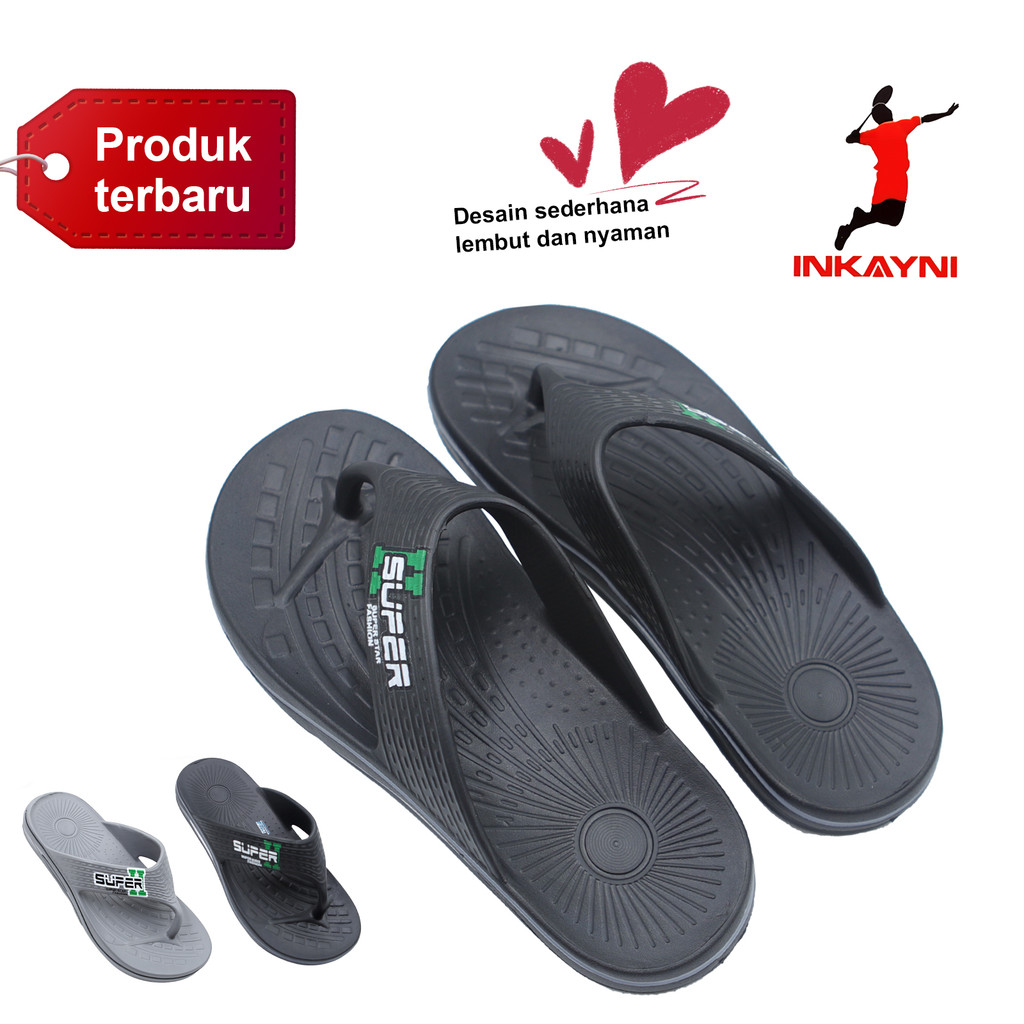 Inkayni Sandal Full Karet Jepit Pria Terbaru Sandal Jepit Pria Anti Slip Dan Anti Licin Sepatu Sanda