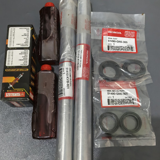 Paket As Shock Depan Honda Vario 110 KVB + Seal Shock + Oli Shock