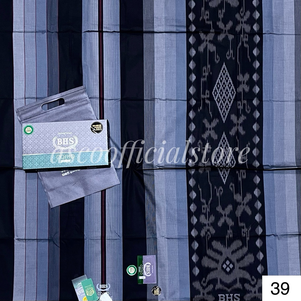 SARUNG BHS COSMO SILVER MOTIF KOTAK KOTAK DAN POLOSSARUNG BHS MURAH