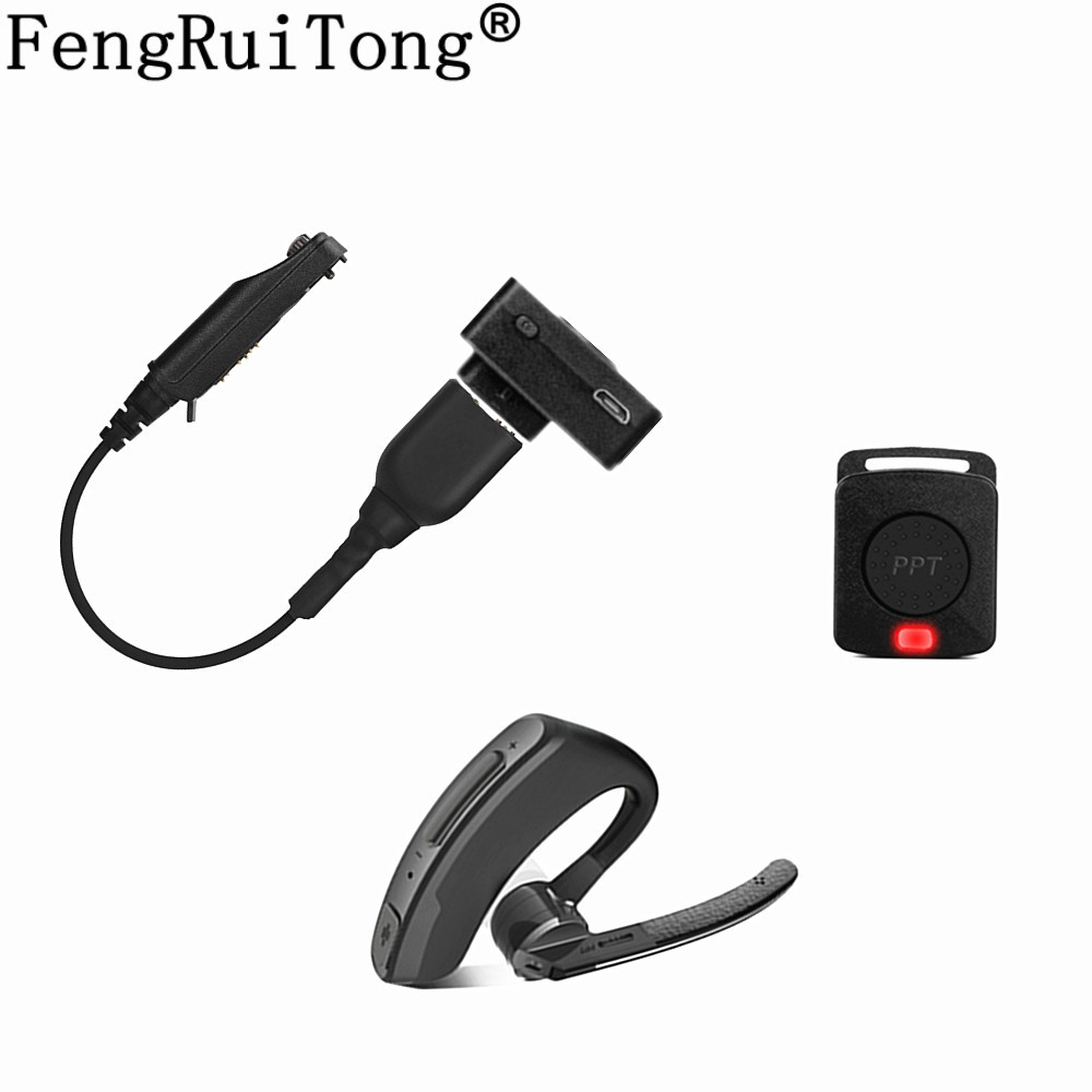 Wireless K-Head Bluetooth PTT Mic Headset with Change Cable Adapter For Baofeng UV-5R UV-82 A58 UV-X