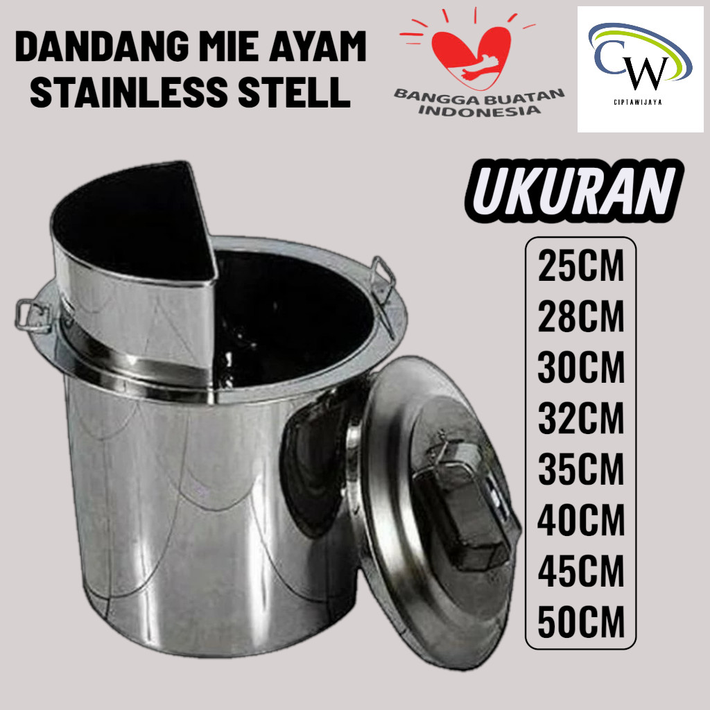 Dandang Mie Ayam Stainless TEBAL 0.7MM
