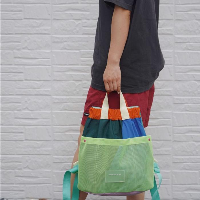 BTV Tas Fashion Kain Backpack Ransel - Purple