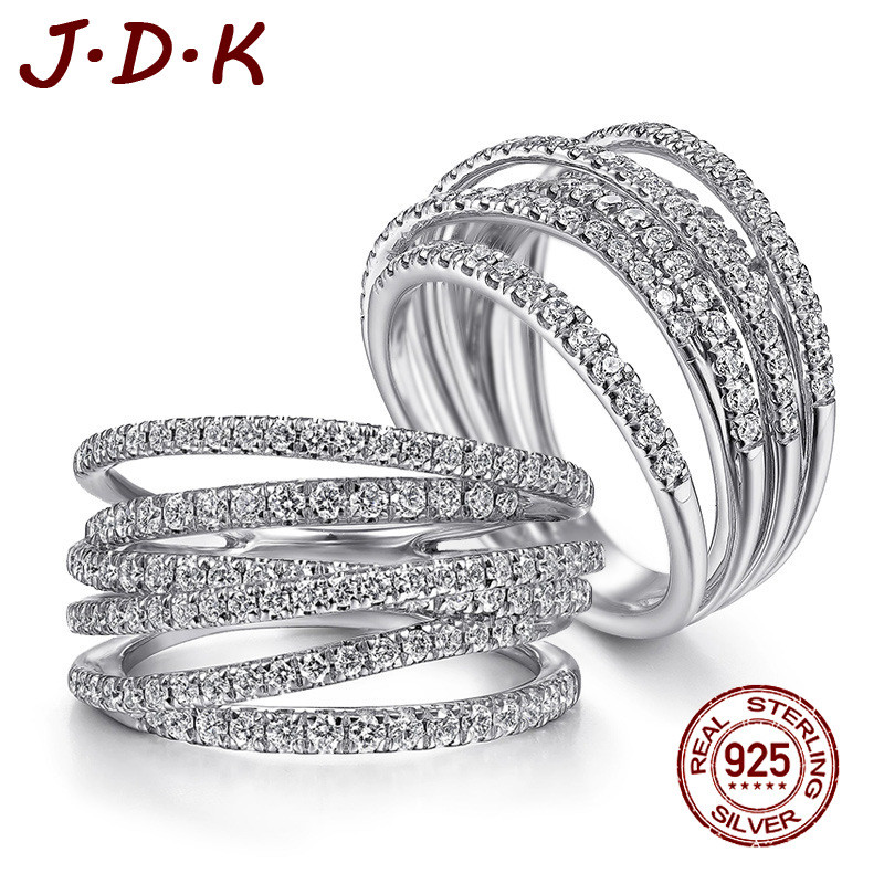 JDK Cincin Perhiasan Zircon 5A Perak 925