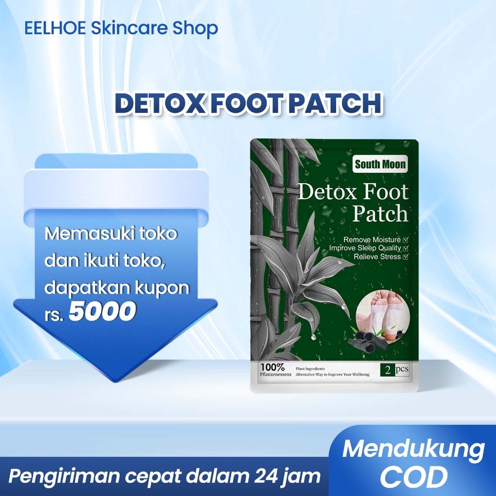 South Moon Detox Kaki Koyo Detox Telapak Kaki 2pcs Koyo Kaki Detox Foot Pads Herbal Penyerap Racun K