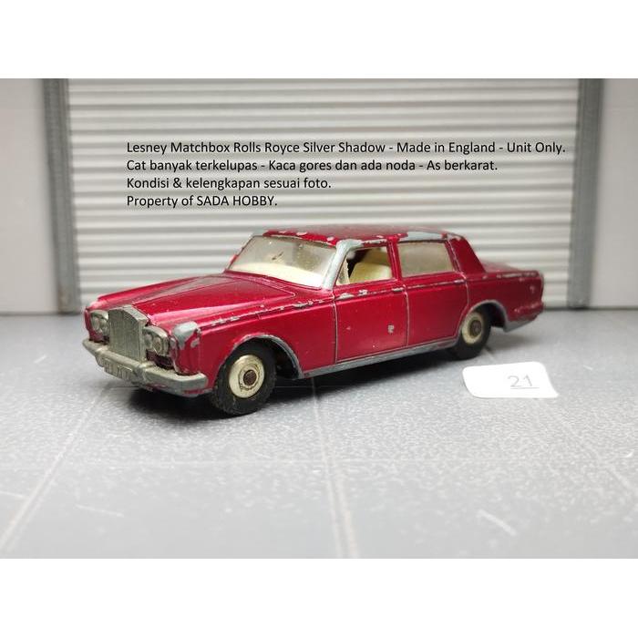 Lesney Matchbox Rolls Royce Shadow Red Made in England Ban Tusuk Unit Only Vintage SBAtoys