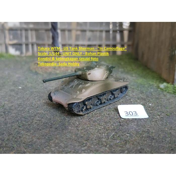 Takara WTM US Tank M4A1 Sherman in Camouflage Loose SBAtoys