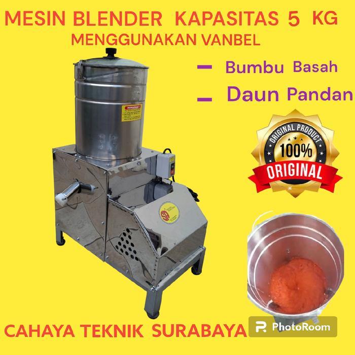 Mesin Blender bumbu basah dan daun pandan kapasitas 5 kg lengkap Dinamo Mesin Blender bumbu dan daun