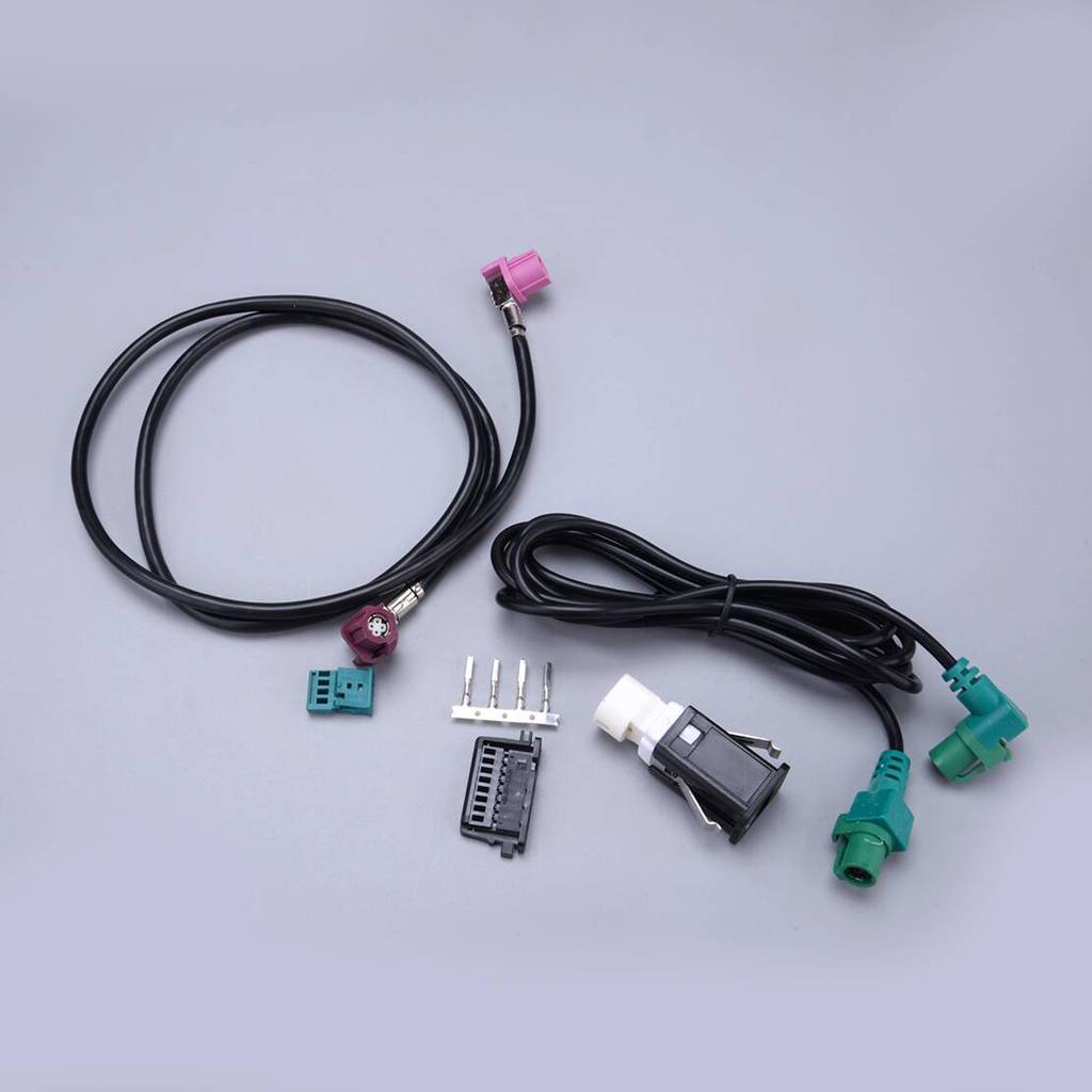 Retrofit Navigation Video Cable Harness USB Switch Socket fit for BMW CIC Head Unit F10 F15 F20 F25 