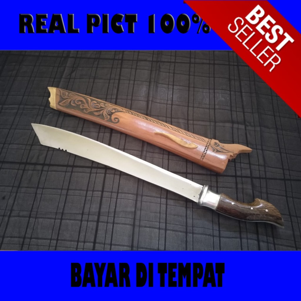 PERKAKAS SUKABUMI TERLARIS GOLOK KERJA KEBUN Patimura Jumbo Ukir Bunga Duralium Fulltang Baja Per Hi