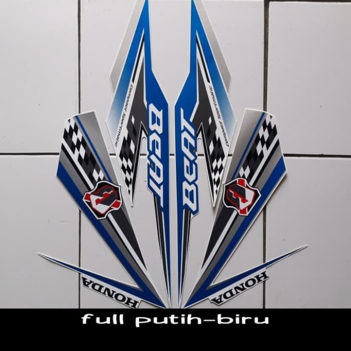 striping beat fi esp 2018 putih-biru LMA