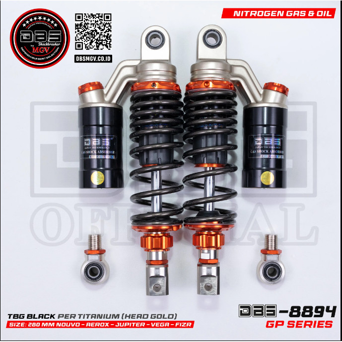 DBS Shockbreaker Belakang Tabung 280mm (8894) JUPITER Z, VEGA, F1ZR, AEROX 155, Shock DBS GP-SERIES