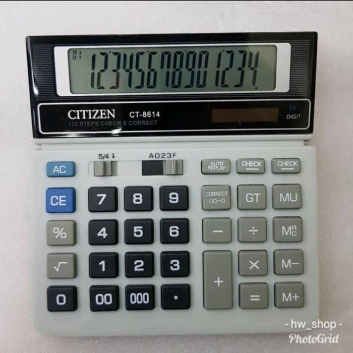 CITIZEN CT-8614 KALKULATOR CHECK CORRECT CALCULATOR DESKTOP CT8614