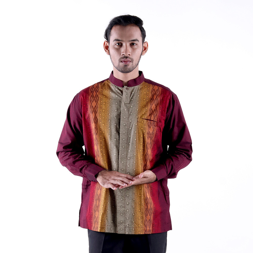 Baju Koko BHS Masterpiece Merah Tua 01 Baju Muslim BHS