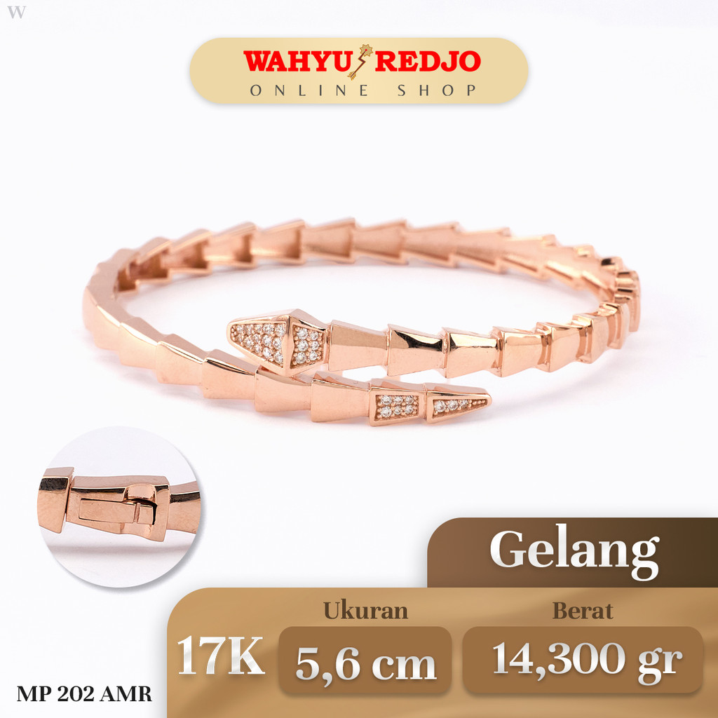 Gelang Emas Ular 17K AMR Wahyu Redjo GL-17K-30646033-PMR