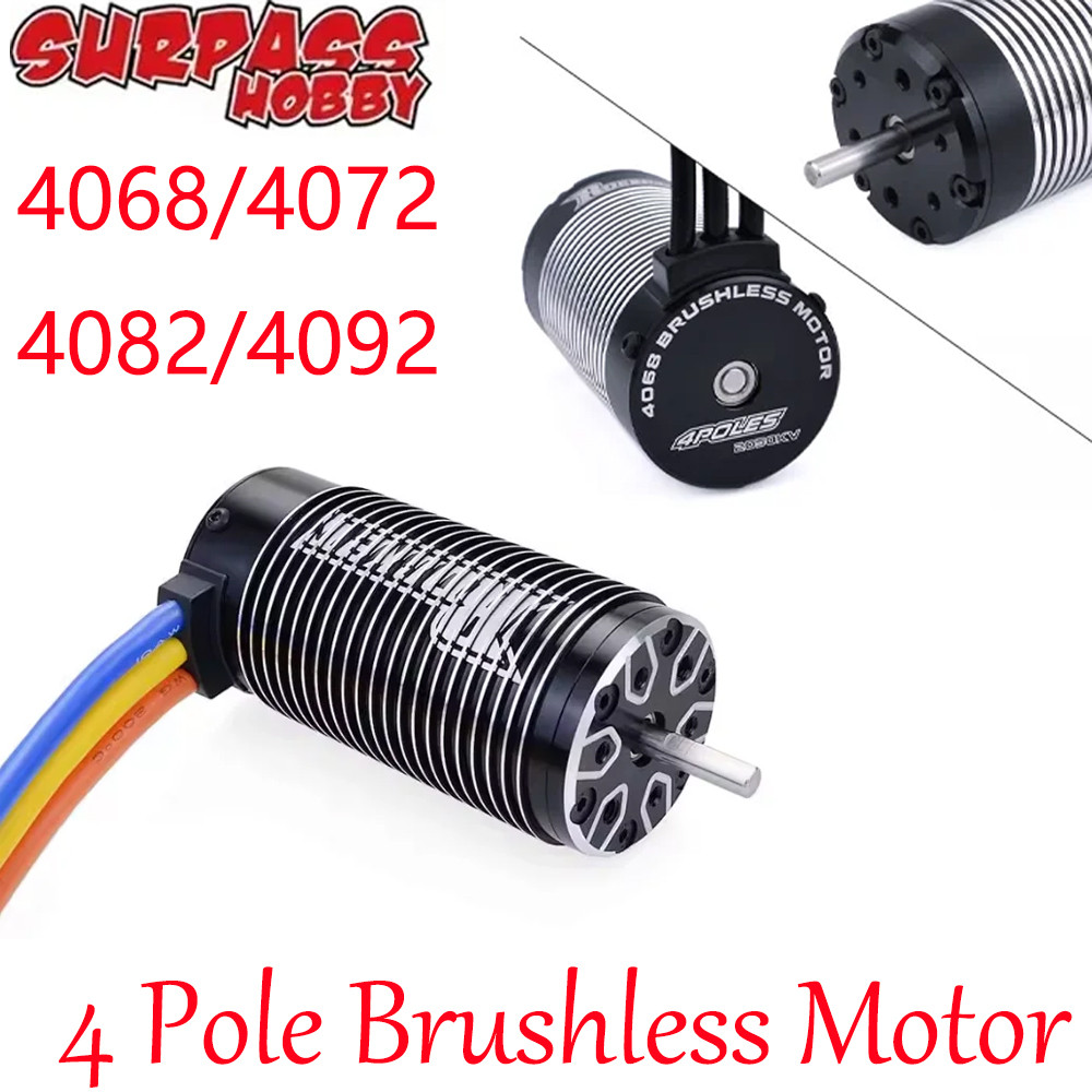 SURPASS HOBBY Rocket 4068 4076 4082 4092 4-pole Sensorless Motor Waterproof Brushless Motor 5mm for 