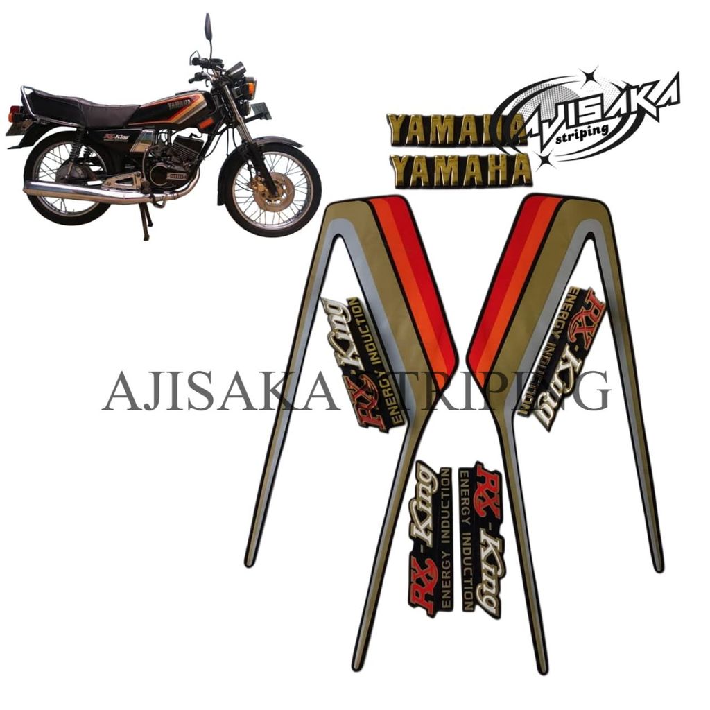 striping list body stiker yamaha rx king tahun 1990  full set  kualitas terbaik ter murah original p