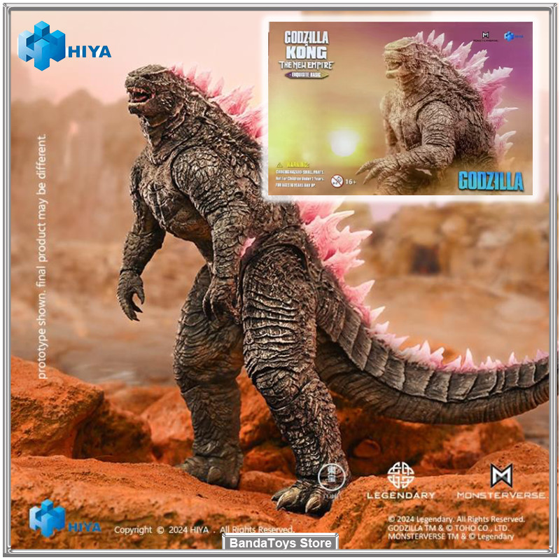In Stock Original HIYA Godzilla x Kong The New Empire Godzilla Evolved Pink Backed Godzilla Anime Ac