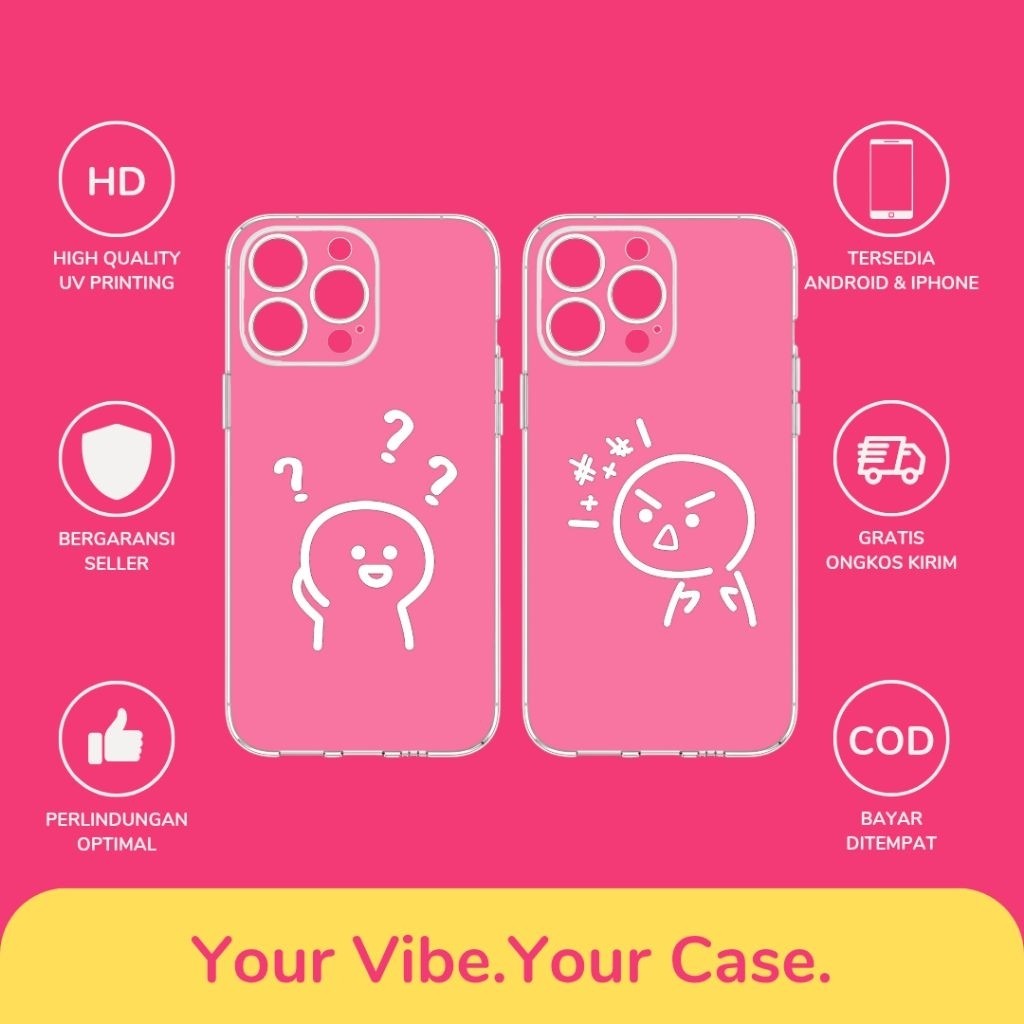 Custom Case Couple Pasangan Bahan Softcase Silicon All Type Hp Android Dan ios