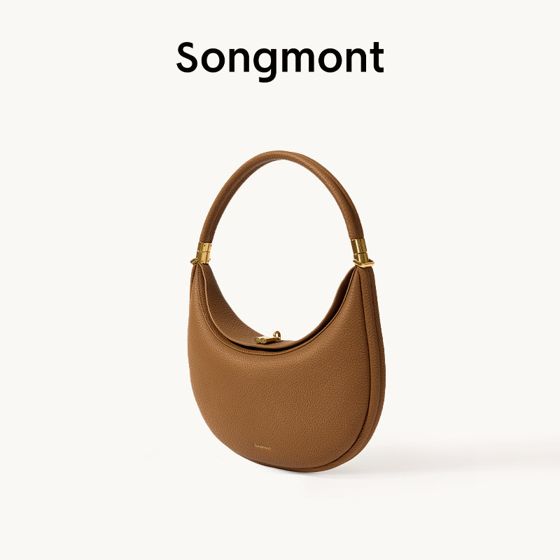 Songmont Medium Moon Bend Bag Series Head Layer Cowhide Large Capacity Crescent Bag Shoulder Armpit