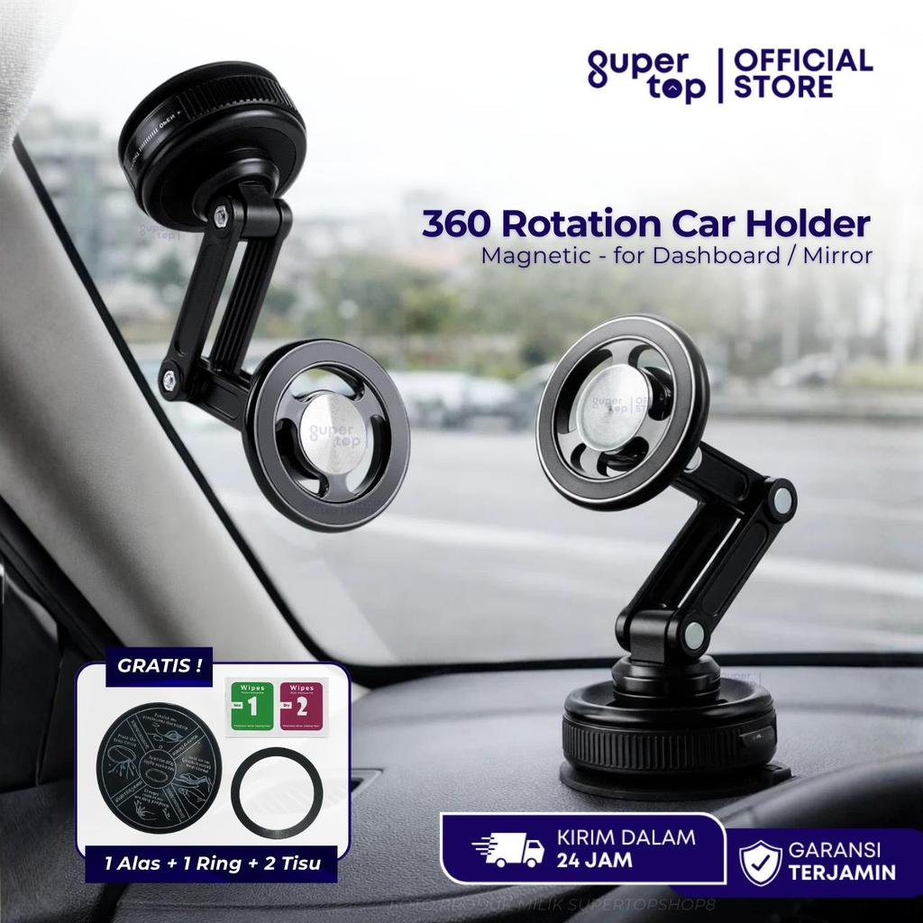 Car Holder Hp Dashboard Kaca Mobil 360 Rotasi Multifunctional Stand Phone Dudukan Handphone Mobil