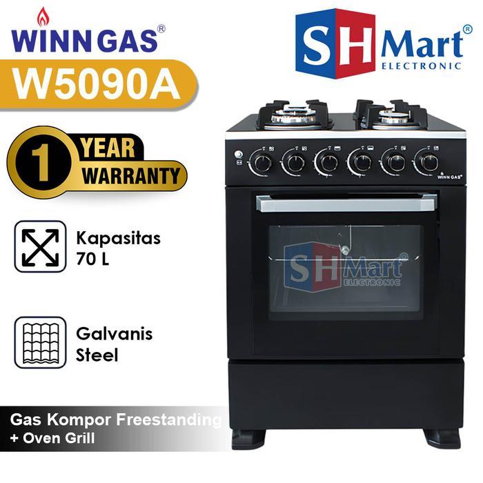 Winn Gas Kompor Free Standing + Oven Gas 70 Liter W5090A Freestanding Garansi Resmi (MEDAN)
