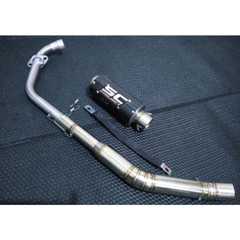 KNALPOT RACING SC PROJECT CARBON RACING EXHAUST ALL MOTOR SPORT,  CBR 150R,vixion,satria,MX new,cb15