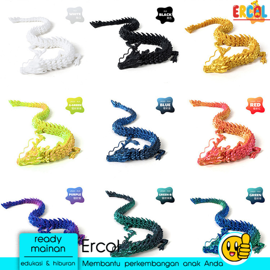 MAINAN FIGURE REALISTIC / MAINAN FIGURE NAGA KEREN / MAINAN DIECAST NAGA DENGAN BERBAGAI WARNA