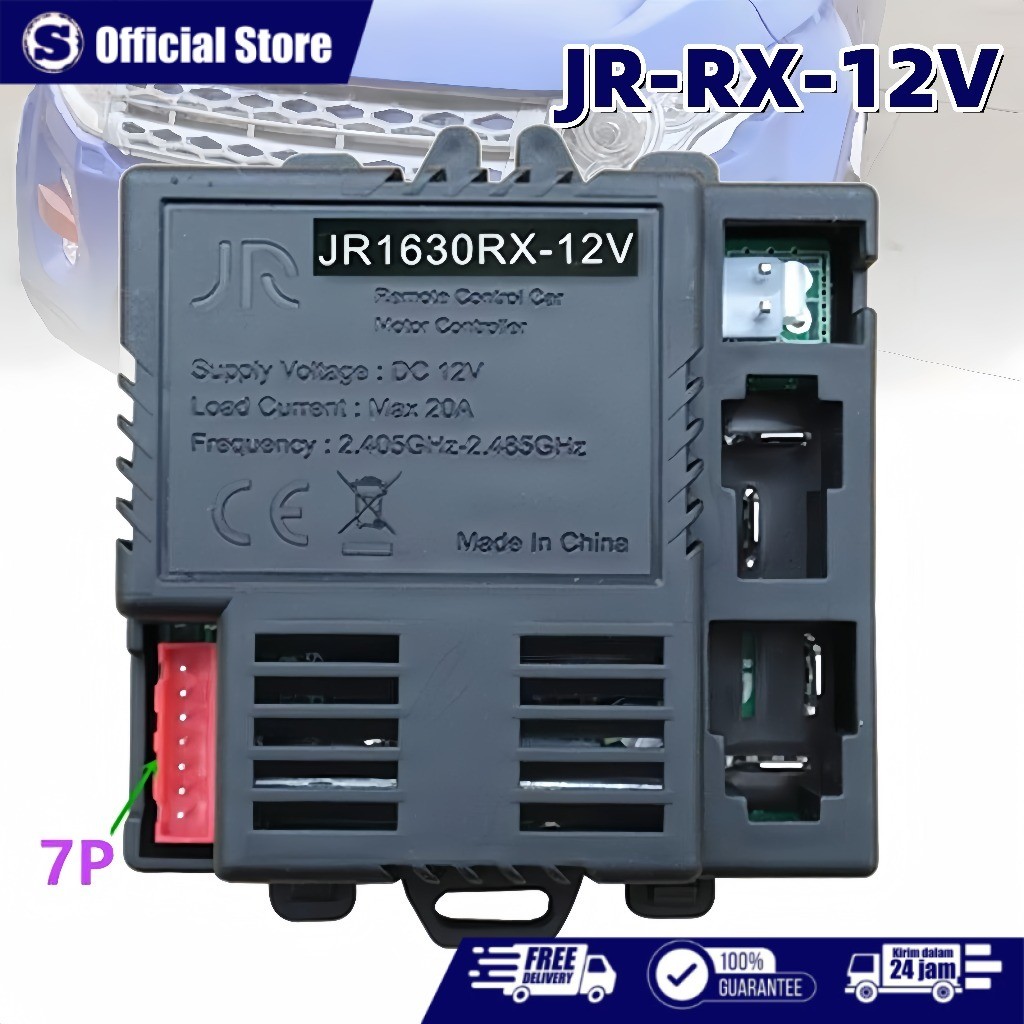 Receiver Remot Mobil Aki JR-RX-12V JR1630RX-12V Socket B 7pin Receiver Mobil Aki 12v Mainan Rc Mobil