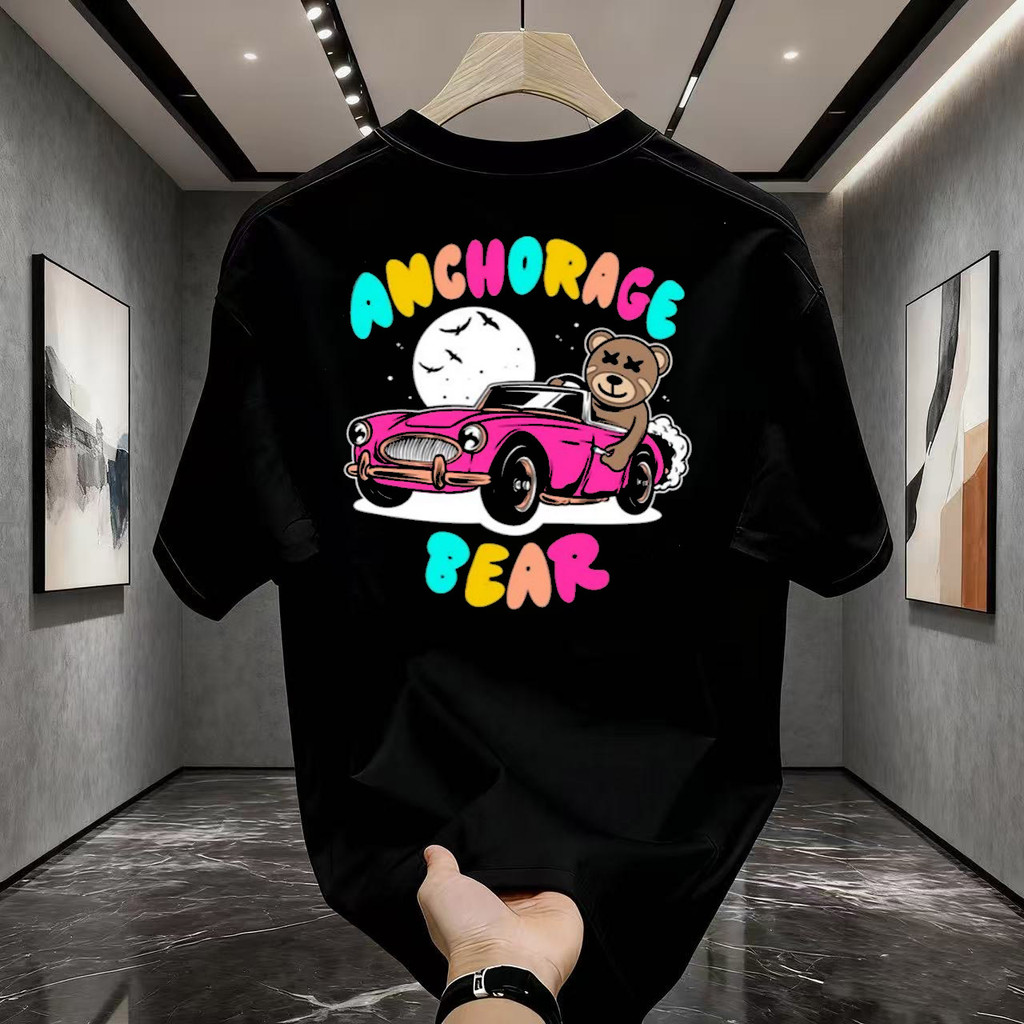 Anchorage Bear - Car Tshirt Oversize Kaos Pria Distro Terlaris Cotton 24s Limited Premium - Black