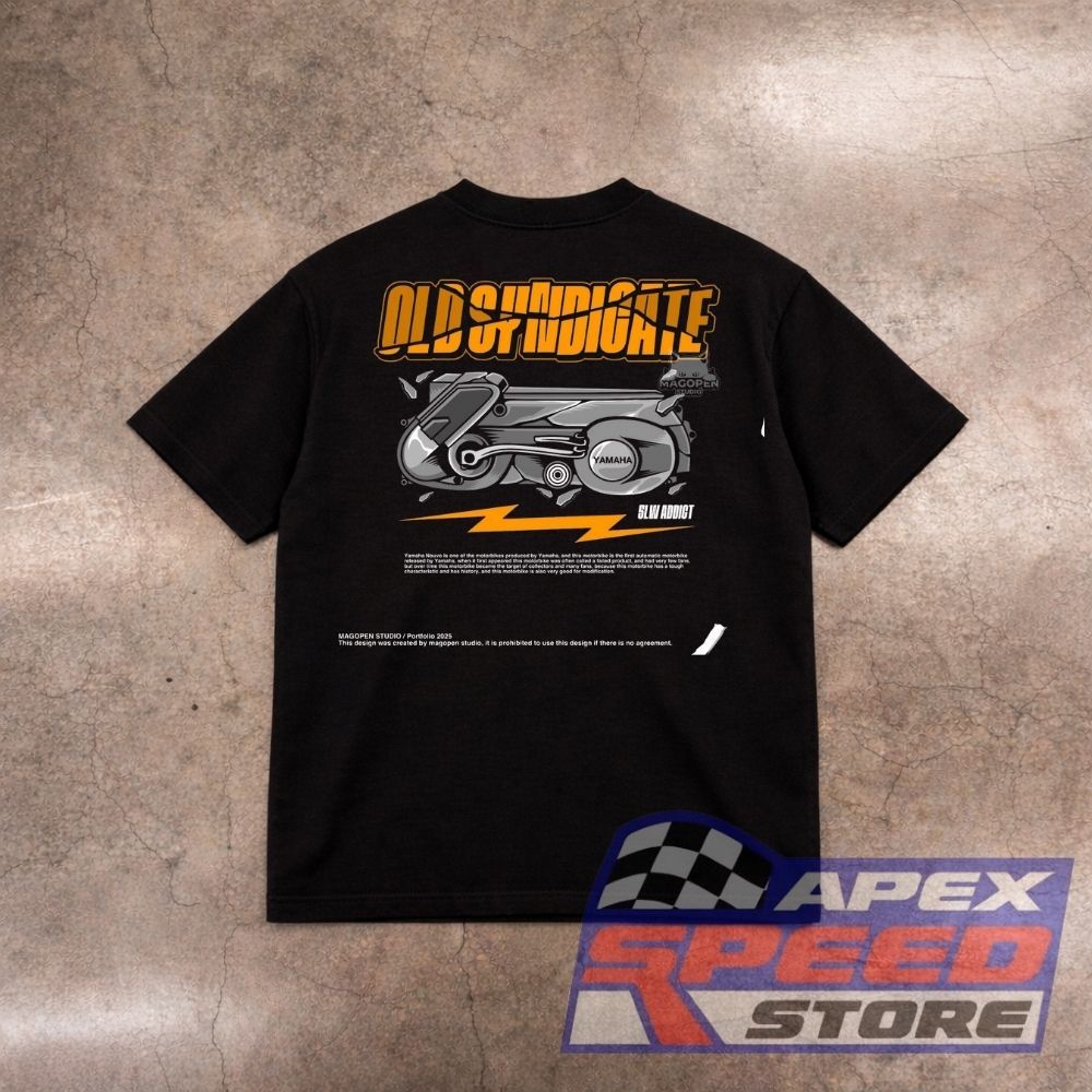 Apex Speed Kaos OLD SYNDICATE MECHINE Regular Fit 100% Cotton Combed Design Unisex Premium