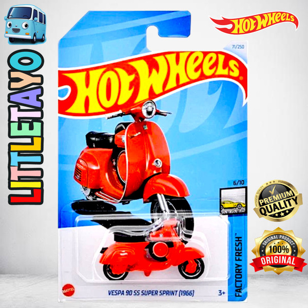 Hot Wheels Vespa 90 SS Super Sprint 1966 Merah Diecast Motor Motorcycle