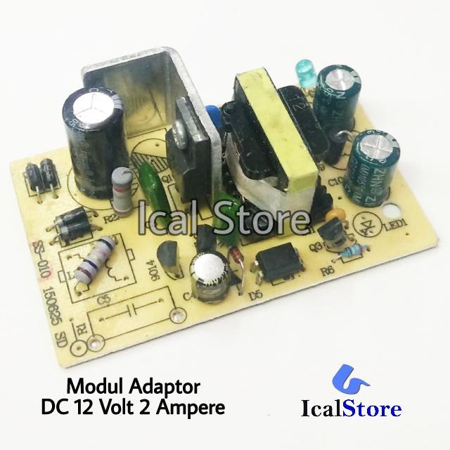 Modul Adaptor DC 12 Volt 2 Ampere Rangkaian Kit Power Supply 12V 2A
