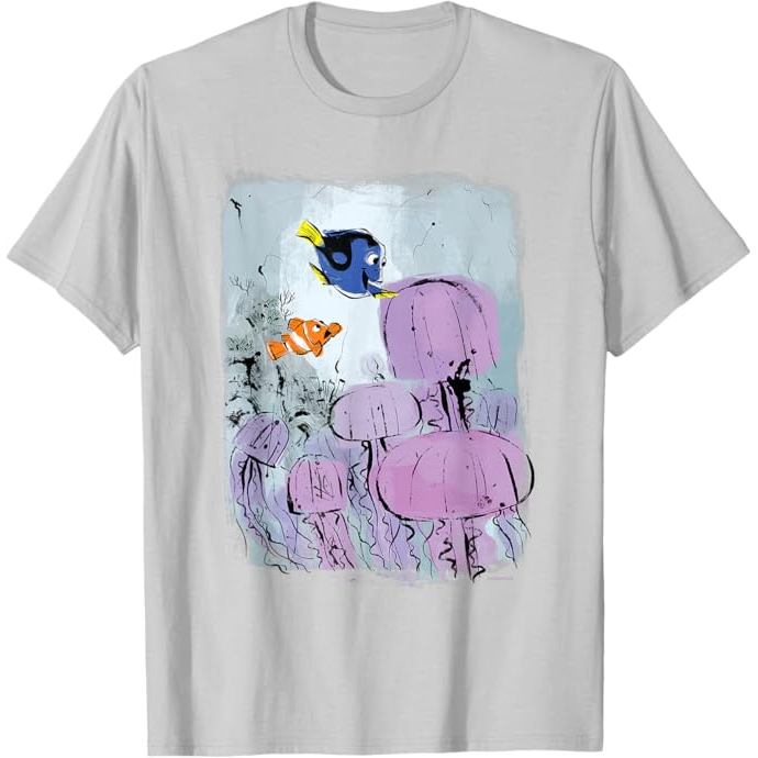 Kaos Dewasa Disney and Pixar's Finding Nemo Marlin & Dory Jellyfish T-Shirt - Kaos Pria - Kaos Wanit