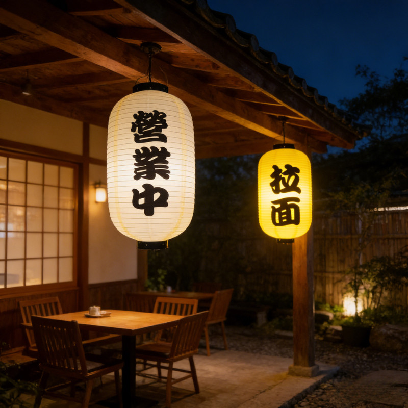 Lampion jepang / Lampion Lonjong Jepang / Cahaya hangat Lampion Jepang Merah