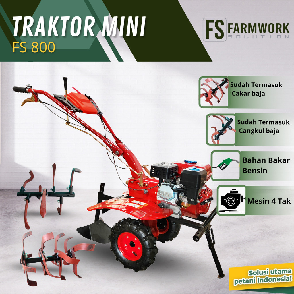 Mesin Traktor Mini Cultivator FS-800 / Mesin Bajak Sawah / Mini Cultivator