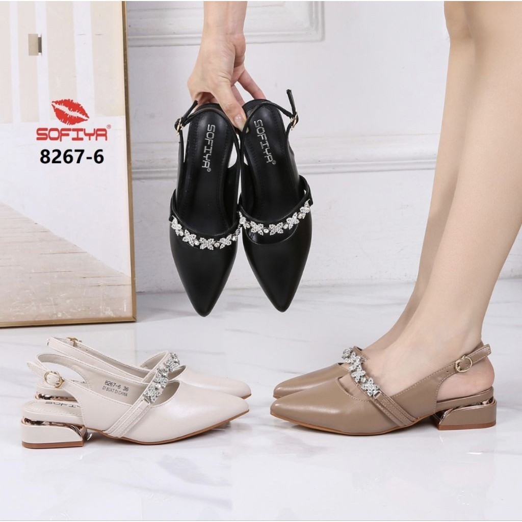 SOFIYA ORI 8267 6 SEPATU WANITA IMPORT / SEPATU SLING BACK HAK TAHU