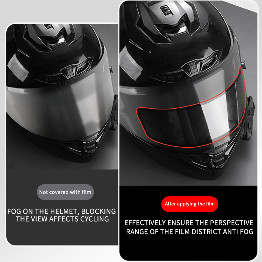 1PC Motorcycle Helmet Tinted Visor Film Smoke Overlay Sticker for Daytime Sun Glare Reduction Reusab