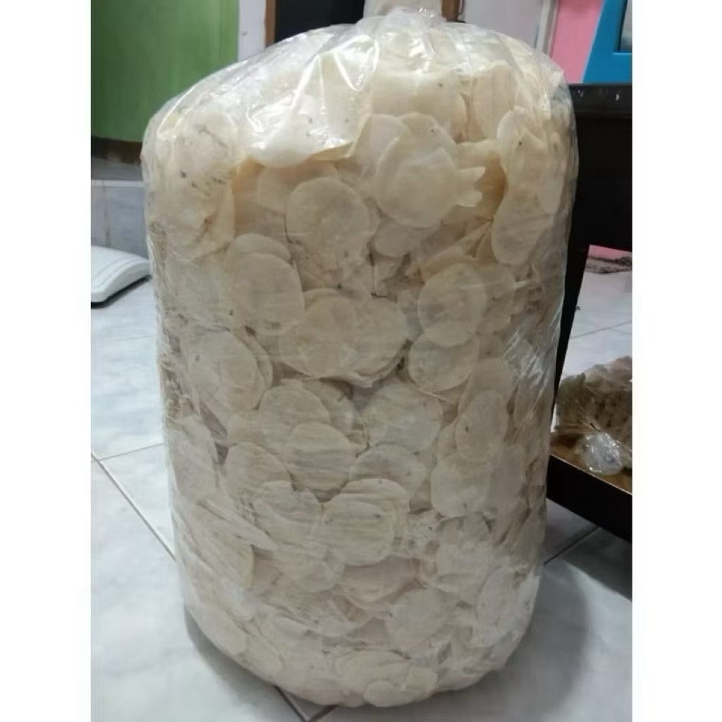 Opak Singkong 1 Kg Mentah. Opak Koin