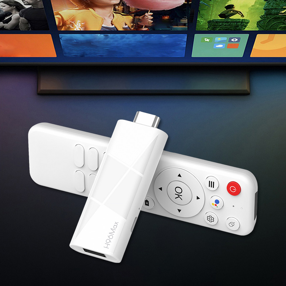 Mini TV Stick H96 MAX RK3518 Android 14 Smart TV Box 2GB 16GB Quad Core Wifi6 BT54 4K HD Google Voic