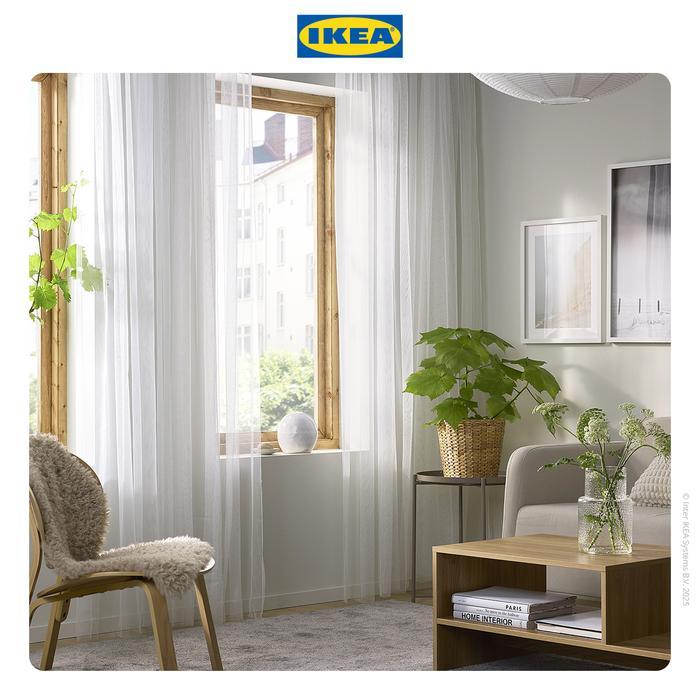 Promo IKEA LILL Vitrase 1 Pasang Putih 280x250cm Tirai Jendela