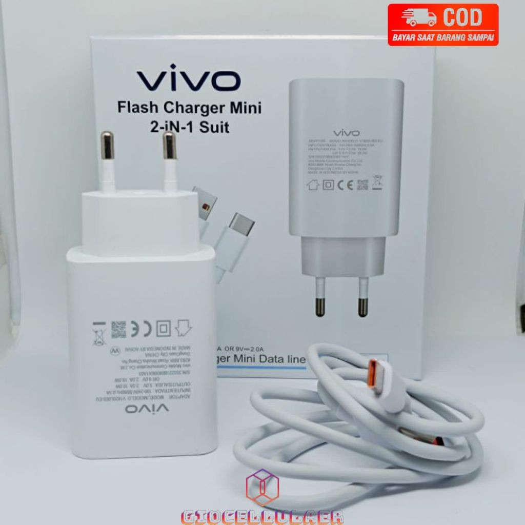 CHARGER CAS CASAN HP VIVO Y27/ VIVO Y21/ VIVO Y03/ VIVO Y100/TRAVEL CHARGER ORIGINAL