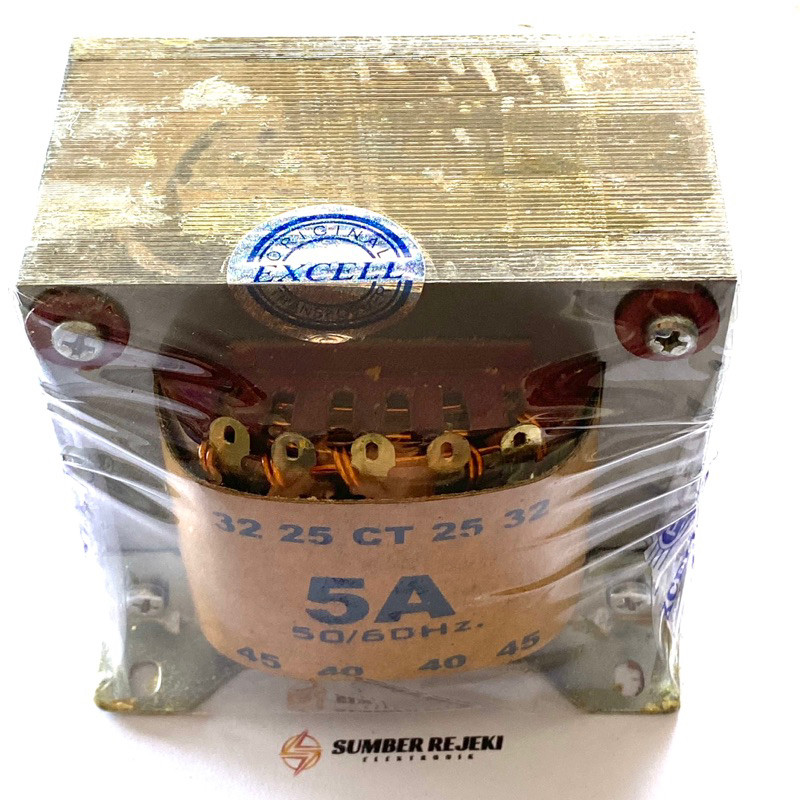 Trafo Excell 5A CT 45V Tembaga Murni Original Excell