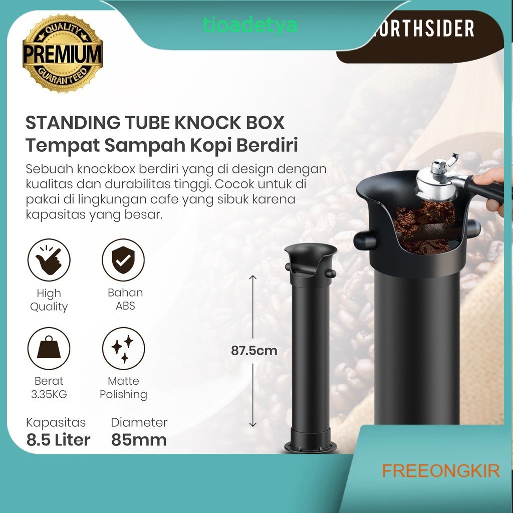 Standing coffee knock box tube bin coffee wadah ampas kopi berdiri
